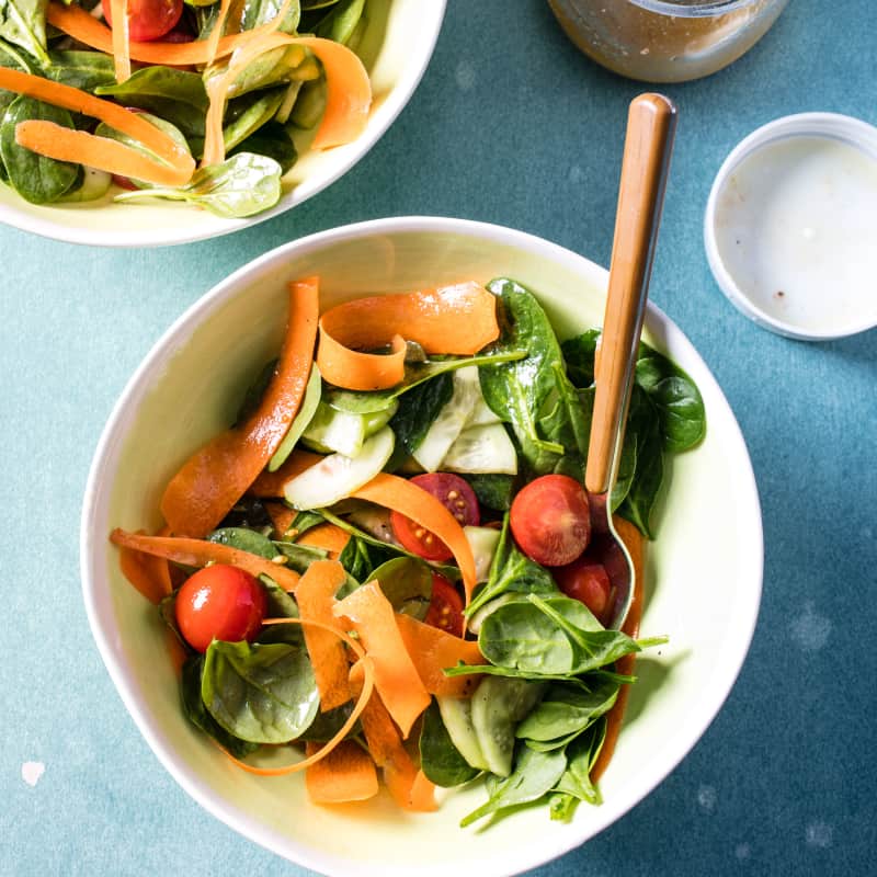 Kid-Friendly Baby Spinach Salad with Veggies | America's Test Kitchen Kids
